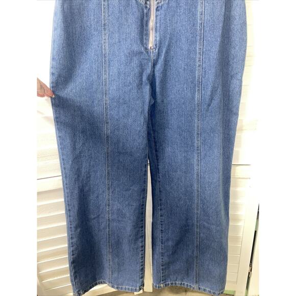 Y2K Blue Denim Jeans One Piece Jumper Pants Suit Women’s S Small 100% Cotton - Picture 3 of 8